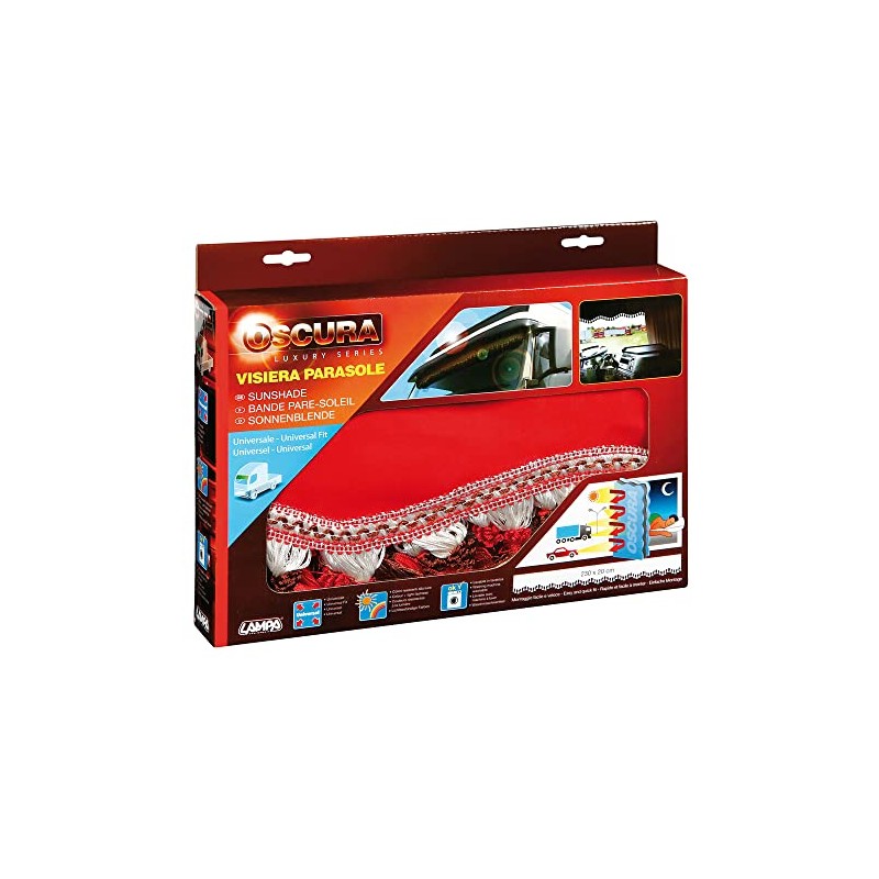 Lampa Oscura Darkening Anti-Glare, Red, 230 x 20 cm
