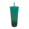 Starbucks Green Gradient Studded Acrylic Tumbler Fall Winter Holiday 2022