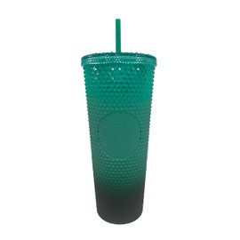 Starbucks Green Gradient Studded Acrylic Tumbler Fall Winter Holiday 2022 (24 oz - Venti)