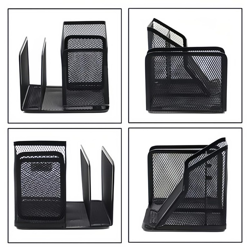 Cheerhom Desk Organiser, Mesh Metal Office Tray, Sticky Notes, Folder