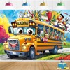 Welcome Back to School Backdrop 6x4FT Cartoon Yellow School Bus