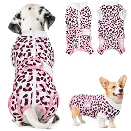 Eyein Dog Recovery Suit Female Male - Dog Body Suit After Surgery Surgical Abdominal Wounds Protector, Stop Licking Onesie with Zipper Post Spay Neuter, Pet Cone E-Collar Alternative(XS)
