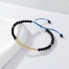 KELITCH Obsidian Beaded Bracelets For Men Women Hand Braided Strand