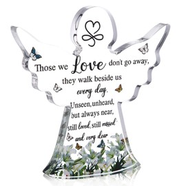 Invalidism Sympathy Gift Memorial Gift Bereavement Gifts Remembrance Gifts Angel Acrylic Plaque Condolence Table Decorations for Loss of Loved One Dad Mum Husband Friend