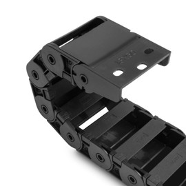 Aweking 18 x 50mm (Inner H x W) R38 Semi Enclosed Type Drag Chain Cable Wire Carrier Protection Chain 39.3inch/1M for 3D Printer and CNC Router Mill,Black Plastic Nylon(Inner Side openable)