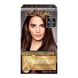 L'Oreal Paris Superior Preference Permanent Hair Color, 15 Medium Ash Brown, 100% Grey Coverage, Hair Dye, 1 EA (Packaging May Vary)
