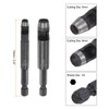 sourcing map 2pcs 5mm,8mm Leather Hollow Hole Punch 1/4" Hex