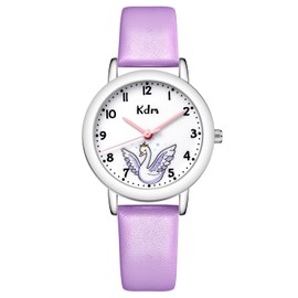 CIVO Kids Watch Analog Boys Girls Watches Leather Learning Time Watches Waterproof Children Purple Unisex-Kids Easy to Read for Ages 3-10 Kids Birthday Gifts