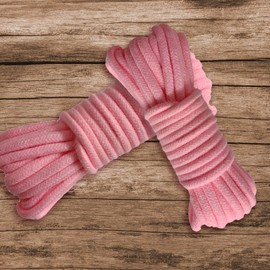4 Pieces Rope, Multifunctional Rope Made of Cotton, All-Purpose Rope, Thick Cotton Rope Twisted, 10 m, Thick and Strong Rope Band Camping Rope, for Camping, Outdoor, Tug of War, Garden (Pink)