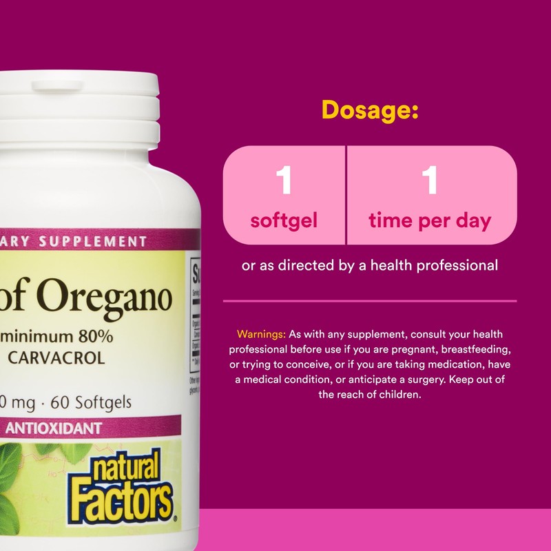 Natural Factors Oil of Oregano - Supports Healthy Immune System