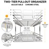 QUYUWU 2-Tier Kitchen Cabinet Pull Out Cabinet Organizer,Shelf and Drawer