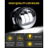 AUXLIGHT White 4 Inch LED Fog Lamps Replacements Compatible with
