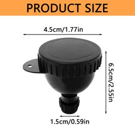 QHLWTT 2Pcs Helpful Sleek Portein Water Bottle Funnel Plastic Powder Supplement Funnel Small Protein Powder Container for Workout, Fitness, Travel (Black)