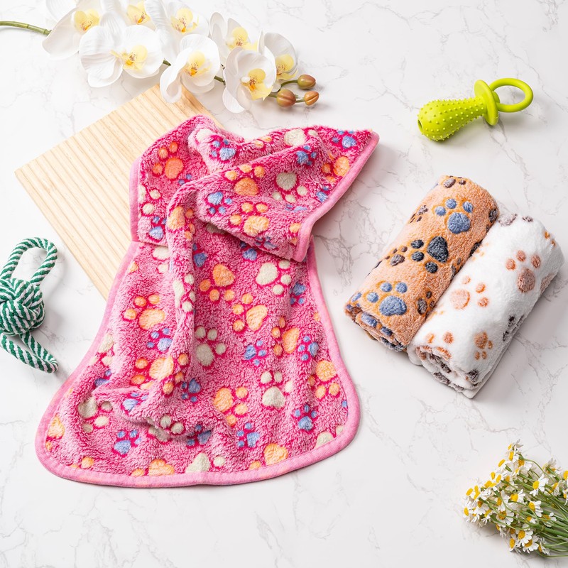 1 Pack 3 Blankets Fluffy Premium Fleece Soft Pet Blanket