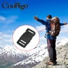 CooBigo 10pcs 1/2"(12.5mm) Side Release Buckles Plastic Black Quick Adjustable