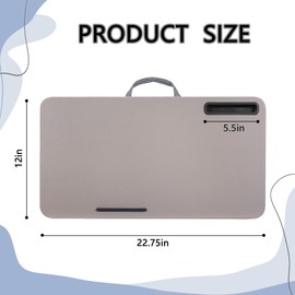 Lap Desk, Portable Laptop Desk Fits Up to 16“ Laptops, with Tablet Slot, Built-in Cushion, Great for Home & Office,Lap Desk with Cushion (Gray, Large)