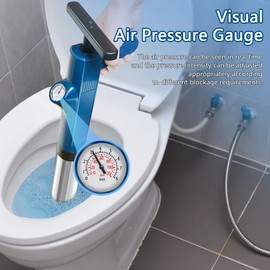 Stainless Steel High-pressure Unblocker Toilet Blockage Kit, Used for Blocked Toilets, Bathrooms, Floor Drains, Sinks, to Easily Clear Sewers