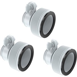 ZAYMDO Pool Adapter Type B, 3 Pieces Hose Adapter Filter Pump Connector for Intex Pool, Pipe Connector Adapter with Thread for 1.25 Inch and 1.5 Inch Hose
