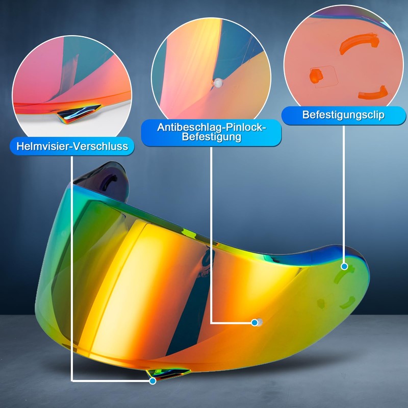 WODHMIEY Helmet Visor for SHOEI Motorcycle Wind Scratch Fog Reflective