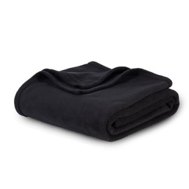 Berkshire Blanket Microfleece Throw Size Bed Throw Blanket Black, Lightweight Soft Breathable Plush Micro Fleece Throw Blanket for Travel, Bed and Couch, 50x60 Inches