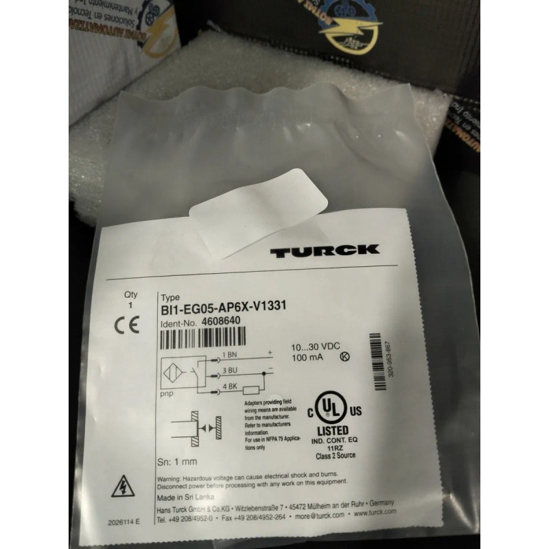 Turck Bi1-eg05-ap6x-v1331 Sensor Proximidad No.4608640 #436