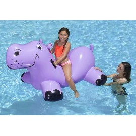 Poolmaster Giant Inflatable Pool Float Happy Hippo Rider Large 81702