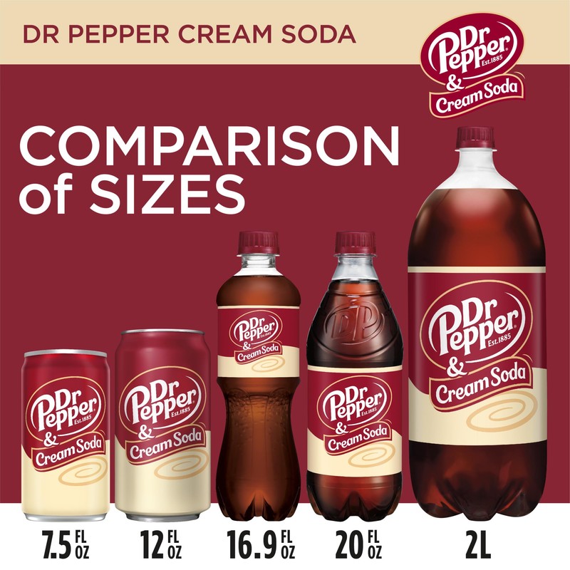 dr pepper cream soda 16.9 oz 12 bottles total 202