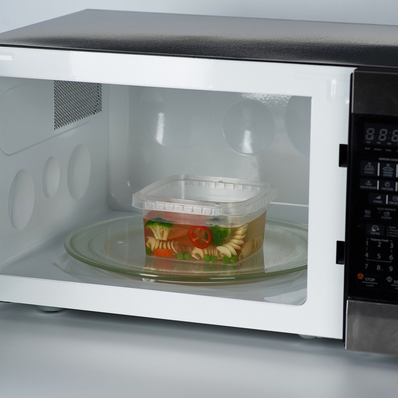 16-oz. Square Clear Deli Containers with Lids , Tamper-Proof BPA-Free