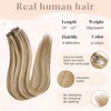 MioYio Microlink Hair Extensions Human Hair #18613 Blonde Highlight Bleach