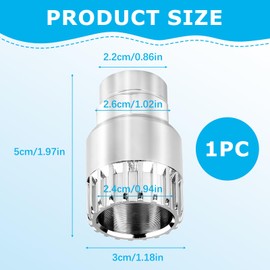 Smomend Bicycle Bottom Bracket Remover, 24 mm Universal Crank Puller with 20 Teeth, 1/2 Connectors Tool, Non-Slip Bottom Bracket Wrench for VP/FSA/LP Bottom Bracket