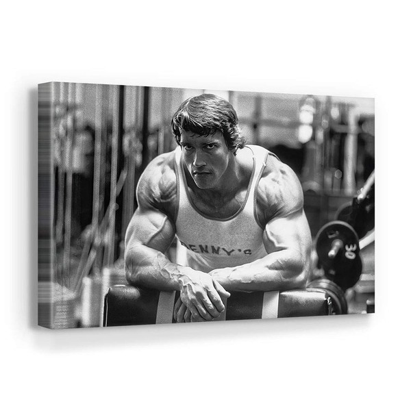 Bodybuilding Legend Canvas Wall Art | Classic Fitness Icon Print