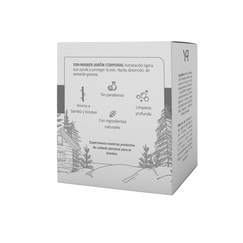 Jabón en barra para hombre YARMANER con nuez y vitamina