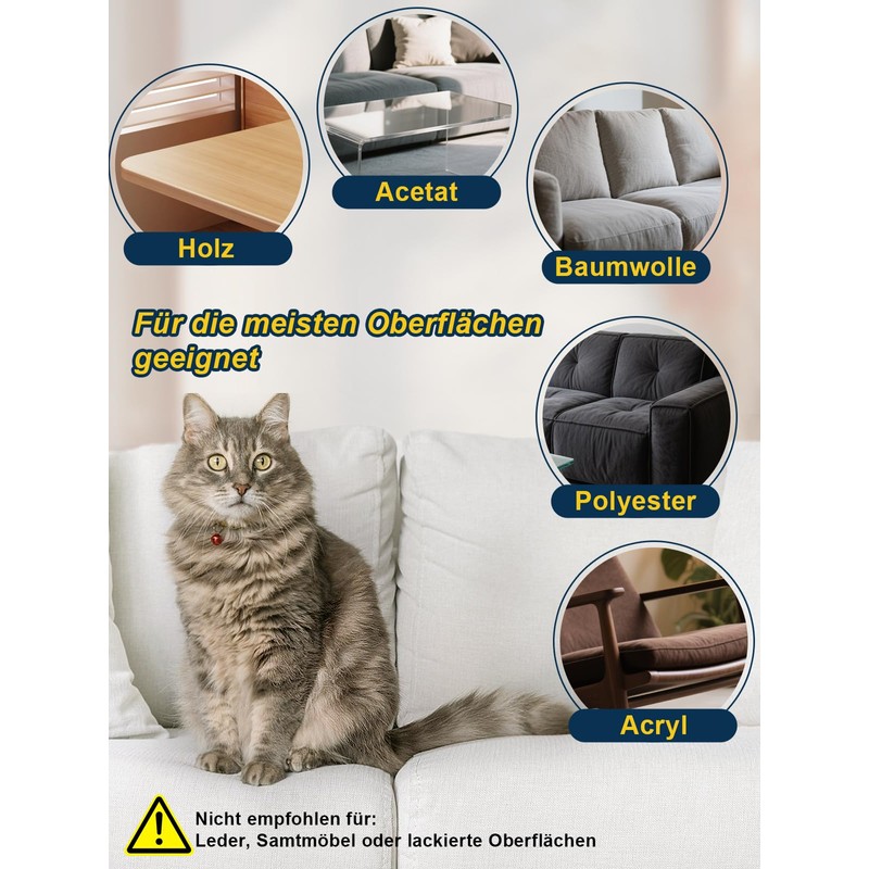 Sofa Scratch Protector 30cm x 500cm - Extra Long Clear