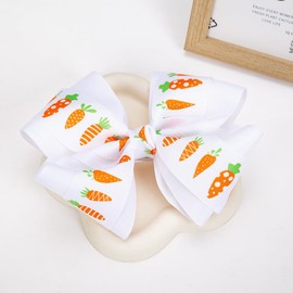 Easter Carrot Bow Clips Kids Girls Easter Bunny Bowknot Girls Carrot Hair Bow Clips JHE81 (A0)