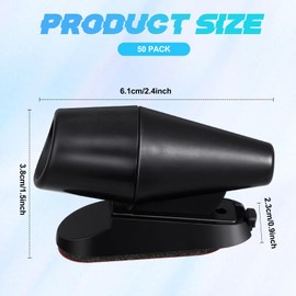 Frienda 50 Pieces Deer Whistles for Vehicles Avoids Collisions, Deer Whistles for Car, Horns for Vehicles Warning Devices with Waterproof Animal Alert for Car and Motorcycle (Black)