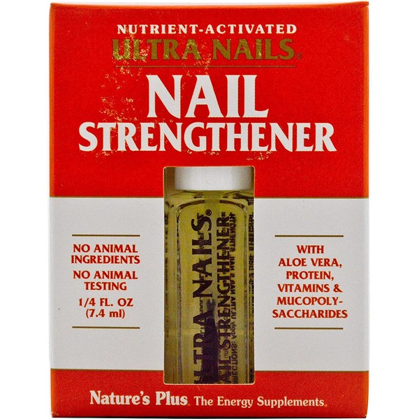 NaturesPlus Ultra Nails Nutrient-Activated Strengthener - .25 fl oz - Naturally Strengthens Nails & Cuticles - Conditions Nails with Aloe, Calendula, Vitamins & Protein - Formaldehyde Free, Vegan
