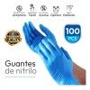 Guantes De Nitrilo Libre De Latex Sin Polvo Azul Negro