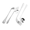 KOMBIUDA Stainless Steel Adaptive Utensils Angled Spoon Fork 4pcs Set