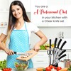 Cheer Collection Chef Knife Set (7 Piece) with Rotating Stand