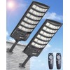 JAYNLT Solar Street Lights, Solar Security Flood Lights, 2 Pack