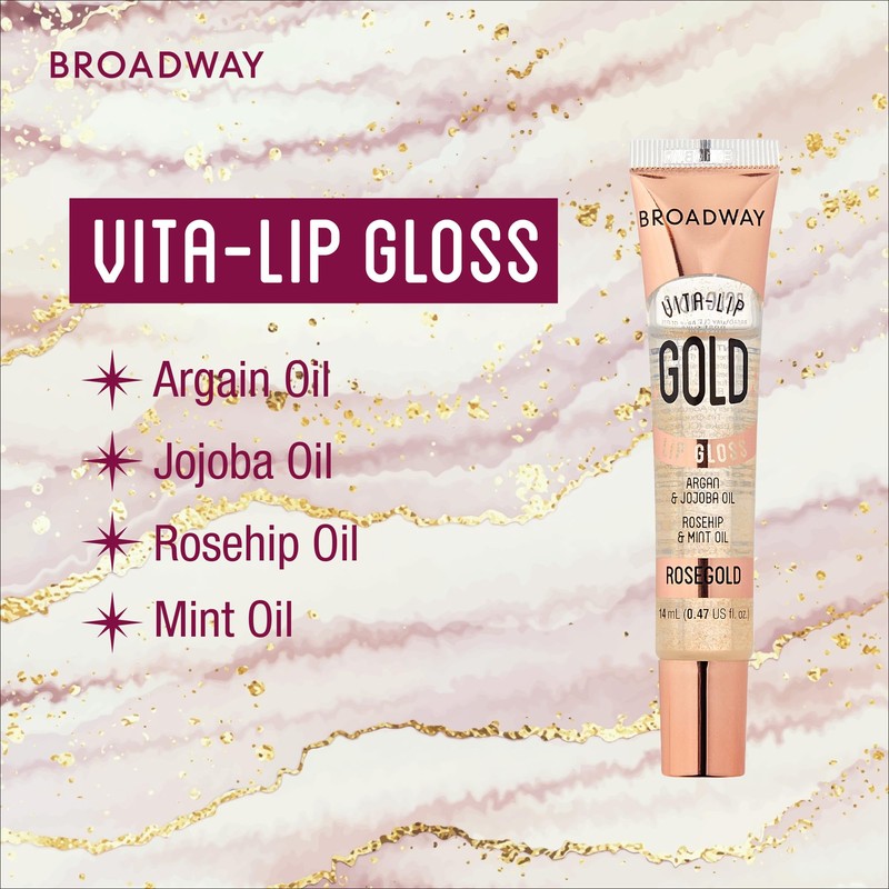 Ruby Kisses Broadway Vita-Lip Clear Lip Gloss (10 Pack), Ultra-Hydrating