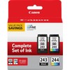 Canon 2 Pack Ink Package with PG-243 Black, CL-244 Color