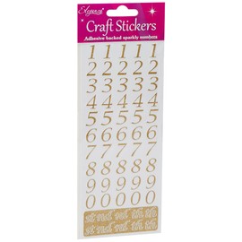 Oaktree Crafts Eleganza Stylised Number Set, Gold Number 65