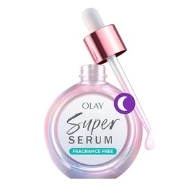 Olay Súper Suero de Noche de Reparación, Sin Fragancia - Niacinamida, Péptido, Ácido Salicílico y Láctico, Glicerina - 5 Beneficios de Cuidado de la Piel en 1 - Hidratante, Iguala el Tono, Reduce