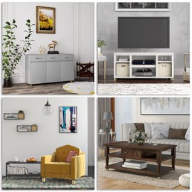 SUMTree Pack of 4 5 cm Furniture Feet, Stainless Steel Cabinet Feet, Legs for Chairs, Table, Cabinet, Desk, Sofa, Furniture Legs with Screws, Easy Assembly, Round (Golden)