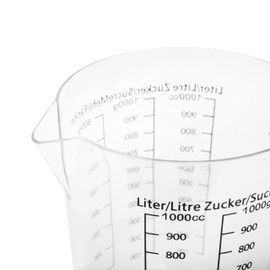 Zenker 008811 Measuring Cup, Measuring Cup, Measuring Cup, Pastry, Scale, Plastic, Transparent, 17 x 15.5 x 11.7 cm