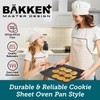 BAKKEN Cookie Sheets for Baking Nonstick Set - 3-Piece Stackable