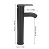 Black Faucet Bathroom G1/2 Stainless Steel Easy Control Matte Black