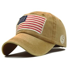 MINYJHZ American Flag Baseball Cap for Men Women Adjustable Embroidered Military Army USA Trucker Hat