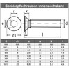 AGBERG M8 x 100 mm (Pack of 10) Countersunk Screws